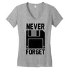never forget floppy disk Women's V-Neck T-Shirt