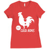 cock rides funny Ladies Fitted T-Shirt