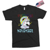 unicorns are born in november cute unicorn Exclusive T-shirt