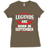 Legends Are Born In September Ladies Fitted T-Shirt