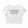 it's dangerous to go alone!take this. Crop Top