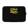 i text back Laptop sleeve