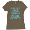 abc elemeno funny geek nerd book school teacher read spelling tee shir Ladies Fitted T-Shirt