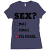 Sex Yes Please Ladies Fitted T-Shirt