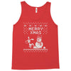 christmas funny dog &amp; snowman Tank Top