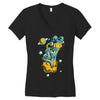 space cat Women's V-Neck T-Shirt