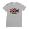 August Peeking Out Baby Boy Ladies Fitted T-Shirt