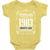 vintage made in 1983 perfectly aged a living legend Baby Bodysuit