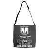 I'm Called Papi Because  I'm Way Too Cool To Be Called Grandfather Adjustable Strap Totes