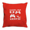 choose your weapon gamer finny retro Throw Pillow