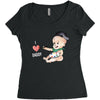 Cute Baby Painter's Dad Love Women's Triblend Scoop T-shirt