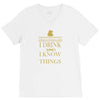 i drink V-Neck Tee