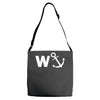 w anchor funny pub joke Adjustable Strap Totes