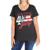 happy 4th of july Ladies Curvy T-Shirt