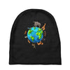 animal polygon around the planet Baby Beanies