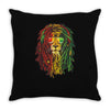 new! men's rasta vibe lion Throw Pillow