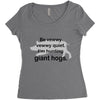 hunting giant hogs Women's Triblend Scoop T-shirt