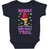 birthday troll mommy Baby Bodysuit