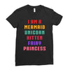 i am a mermaid unicorn kitten fairy princess Ladies Fitted T-Shirt