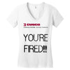 back to the future you are fired Women's V-Neck T-Shirt