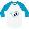 Custom baby boy name maternity design 3/4 Sleeve Shirt