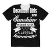 December Girls Are Sunshine Mixed With A Little Hurricane All Over Women's T-shirt
