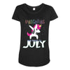 july born unicorns Maternity Scoop Neck T-shirt
