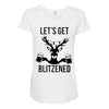 let's get blitzened Maternity Scoop Neck T-shirt