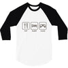 eat,sleep,game 3/4 Sleeve Shirt