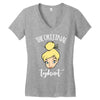 The Orijinal Topknot Tinkerbell Women's V-Neck T-Shirt
