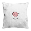 happy pig Throw Pillow