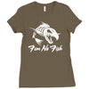 fear no fish Ladies Fitted T-Shirt