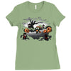 oblivious ninja trick or treat Ladies Fitted T-Shirt