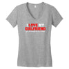 i love my girlfriend Women's V-Neck T-Shirt