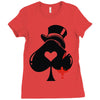 poker hat ace of spades Ladies Fitted T-Shirt