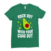 rock out with your guac out Ladies Fitted T-Shirt