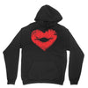lip print heart Unisex Hoodie