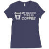my blood type is coffee Ladies Fitted T-Shirt