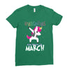 Unicorns are Born in March Dabbing Ladies Fitted T-Shirt
