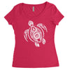hawaiian turtle tribal art Women's Triblend Scoop T-shirt