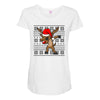 christmas reindeer dabbing Maternity Scoop Neck T-shirt