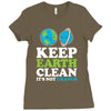 keep earth clean it's not uranus kawaii planets Ladies Fitted T-Shirt