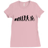 evolution of a cyclist mens black or blue cycling t shirt bike Ladies Fitted T-Shirt