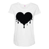 dripping heart melting heart Maternity Scoop Neck T-shirt