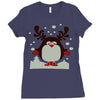 christmas t shirt santa reindeer penguin novelty xmas Ladies Fitted T-Shirt