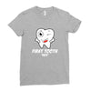 First Tooth Date Ladies Fitted T-Shirt