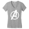 avengers sticker vinyl decal Women's V-Neck T-Shirt