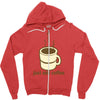 funny retro coffee Zipper Hoodie
