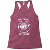 knitting makes me happy you not so much Racerback Tank