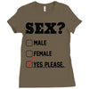 Sex Yes Please Ladies Fitted T-Shirt
